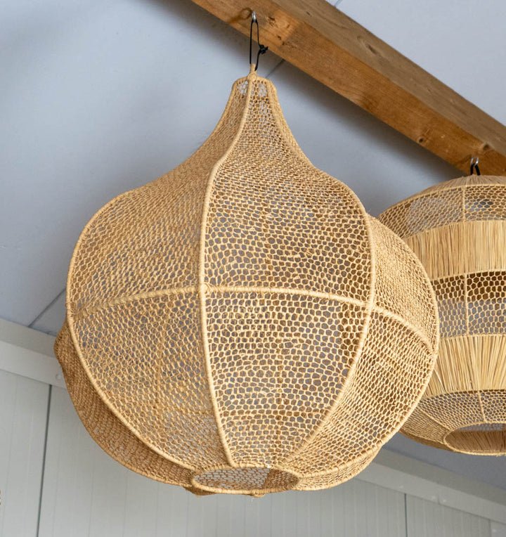Hanglampen in Raffia - 3 Modellen
