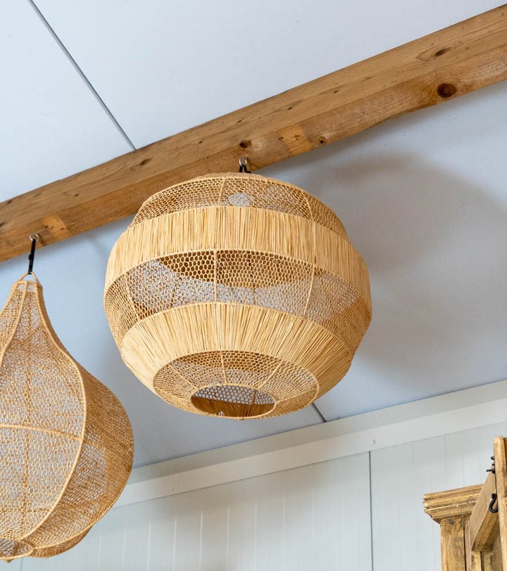 Hanglampen in Raffia - 3 Modellen