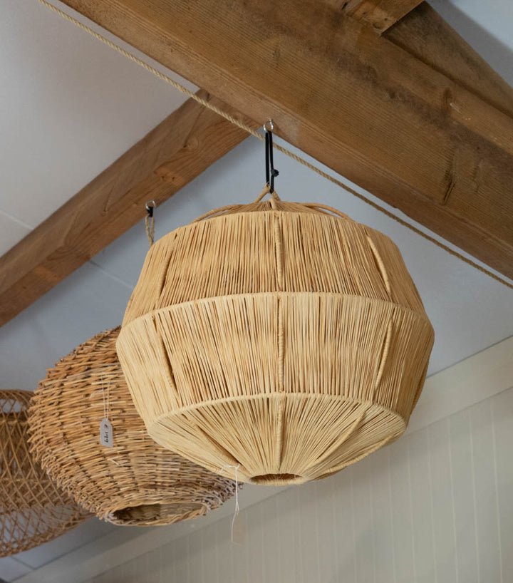 Hanglampen in Raffia - 3 Modellen