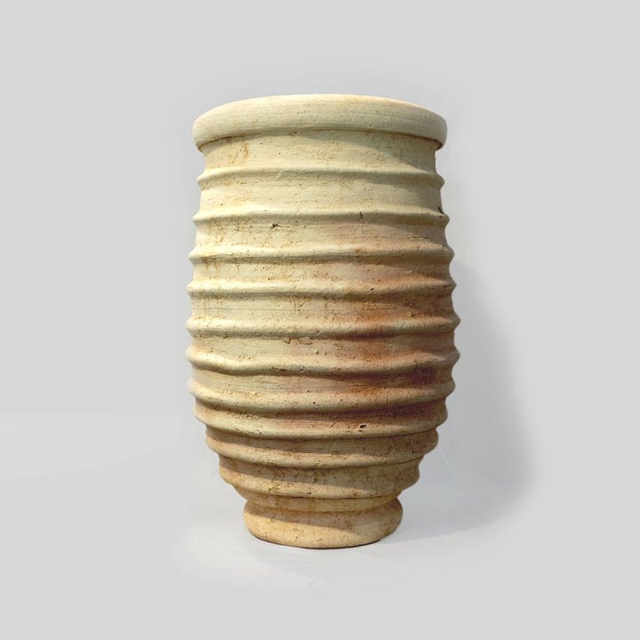 Keramieke Pot - Ongeglazuurd Naturel, Bohemian Ibiza Stijl
